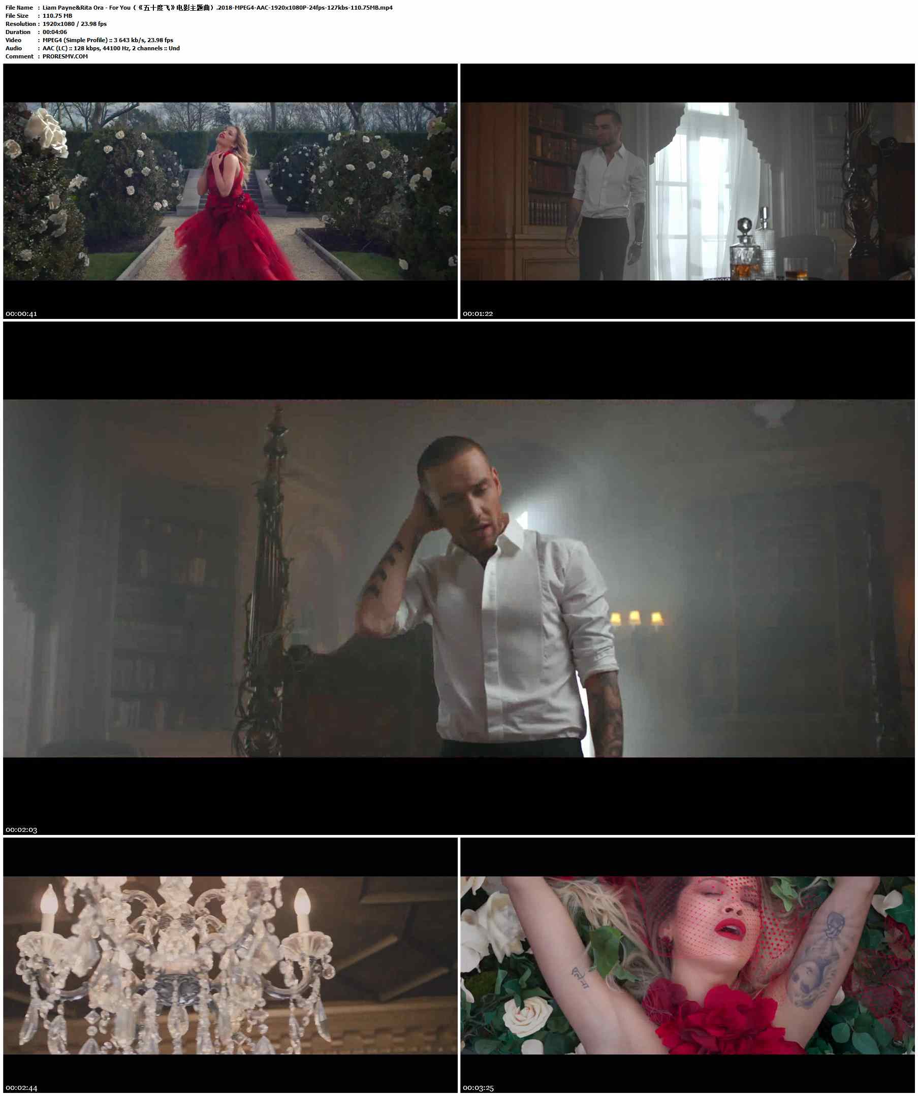 Liam Payne&Rita Ora - For You（《五十度飞》电影主题曲）.2018-MPEG4-AAC-1920x1080P-24fps-127kbs-110.75MB官方MV_高清MV